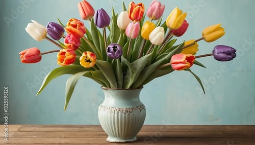 tulips in vase