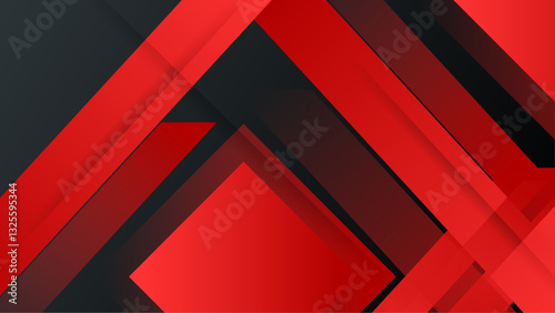 simple red and black shapes shapes abstract geometric background vector illustration, perfect for digital banner, business presentation, and social media design
