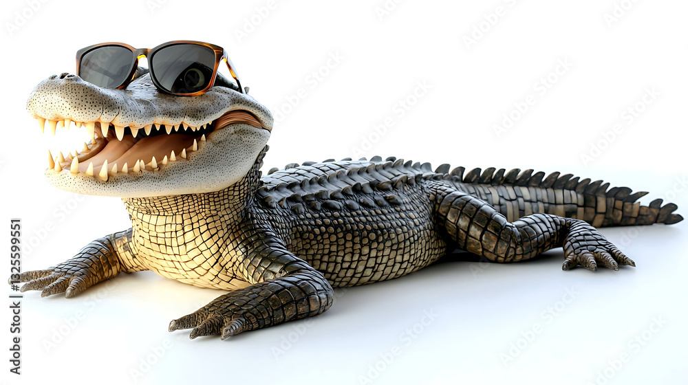 Obraz premium Fun Crocodile Illustration
