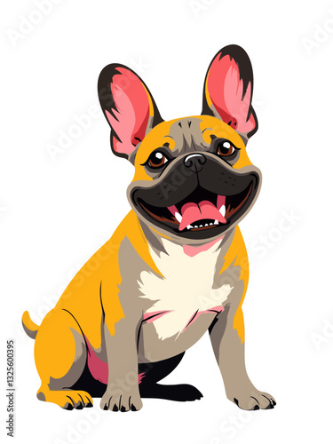 Shown dog in a Cubist style, breaking down its unique shape into geometric forms