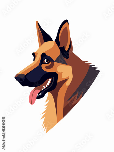 Shown dog in a Cubist style, breaking down its unique shape into geometric forms