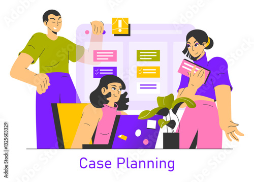 Planning. Flat Vector Illustration