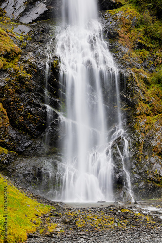 Scenic water falls near Valdez in Alaska