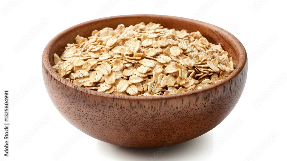 Bowl of healthy oatmeal isolated on white Bowl of healthy oatmeal isolated on white