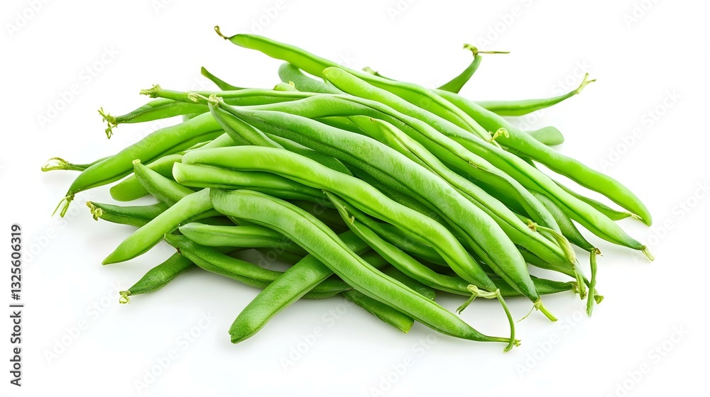 Delicious fresh green beans on white background Delicious fresh green beans on white background