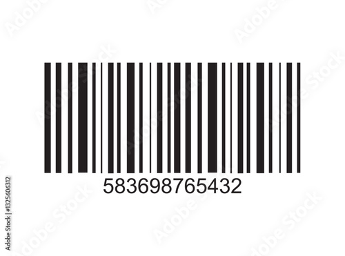 Barcode isolated on white background. Code stripes sticker. Barcode labels, customers qr code.