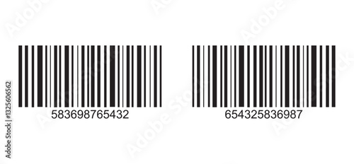 Barcode isolated on white background. Code stripes sticker. Barcode labels, customers qr code.