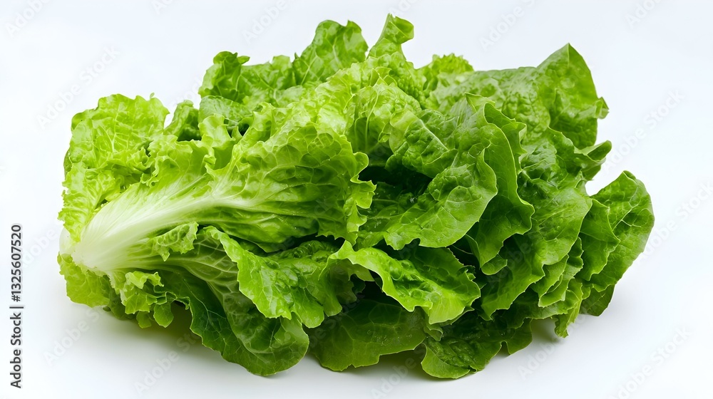 fresh roman lettuce on a white background fresh roman lettuce on a white background