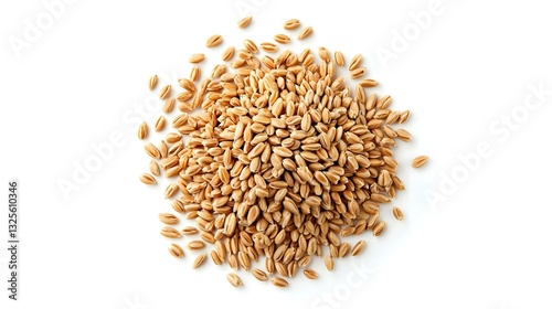 wheat grains isolated on white background