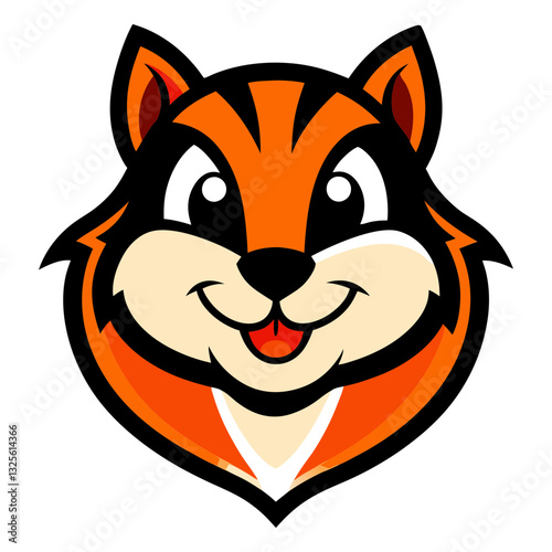 Chipmunk head mascot logo design vector