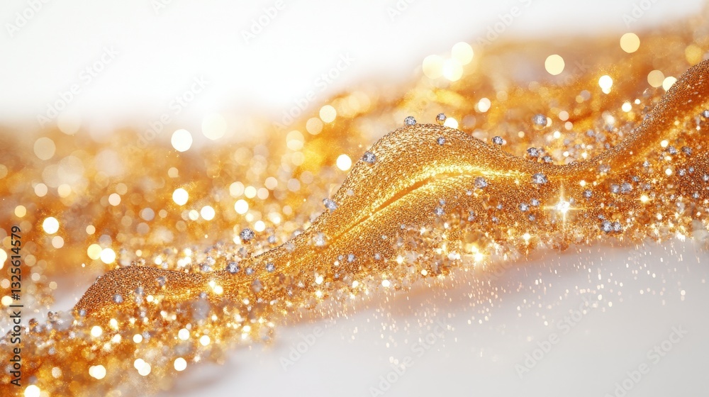 an abstract shimmering design with flowing golden ribbons and sparkling elements that create a sense of luxury and elegance an abstract shimmering design with flowing golden ribbons and sparkling elements that create a sense of luxury and elegance