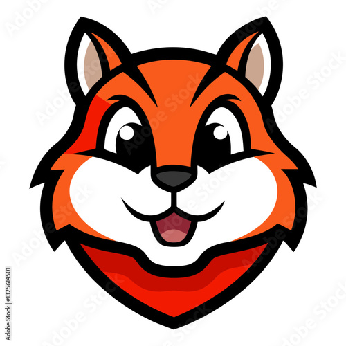Chipmunk head mascot logo design vector