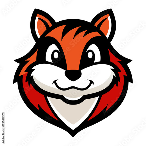 Chipmunk head mascot logo design vector