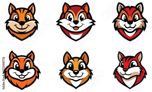 Chipmunk head mascot logo design vector