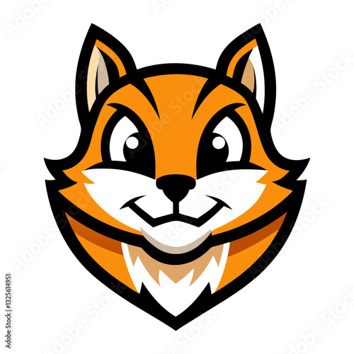Chipmunk head mascot logo design vector