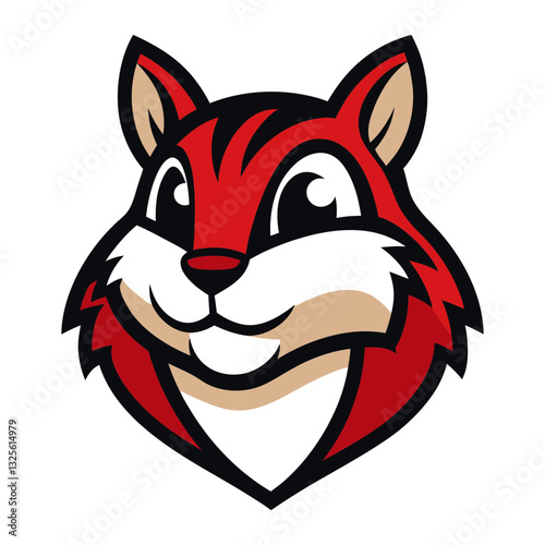 Chipmunk head mascot logo design vector