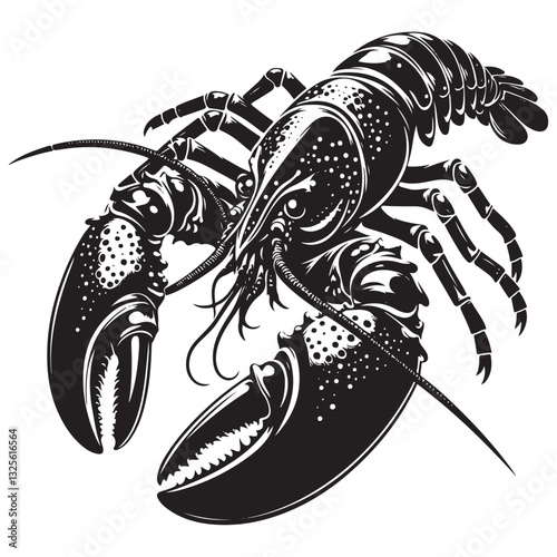 Seafood lobster vector illustration