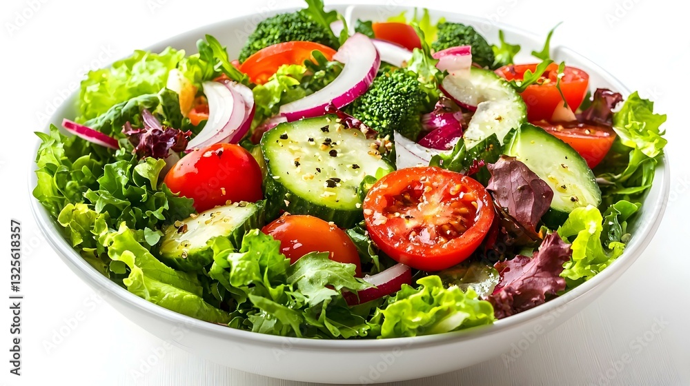 Fresh Garden Salad isolated on white background Fresh Garden Salad isolated on white background