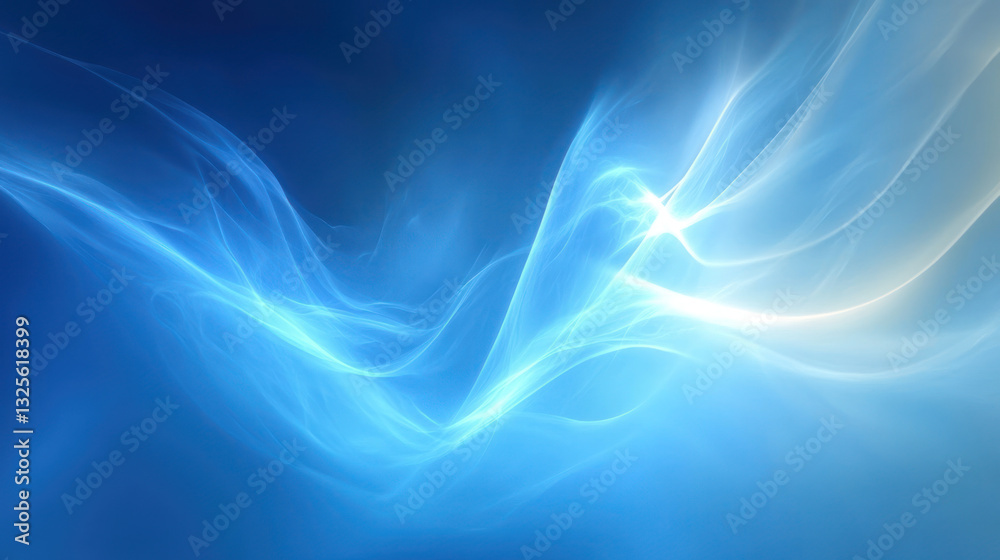 Obraz premium Abstract Blue Flowing Design