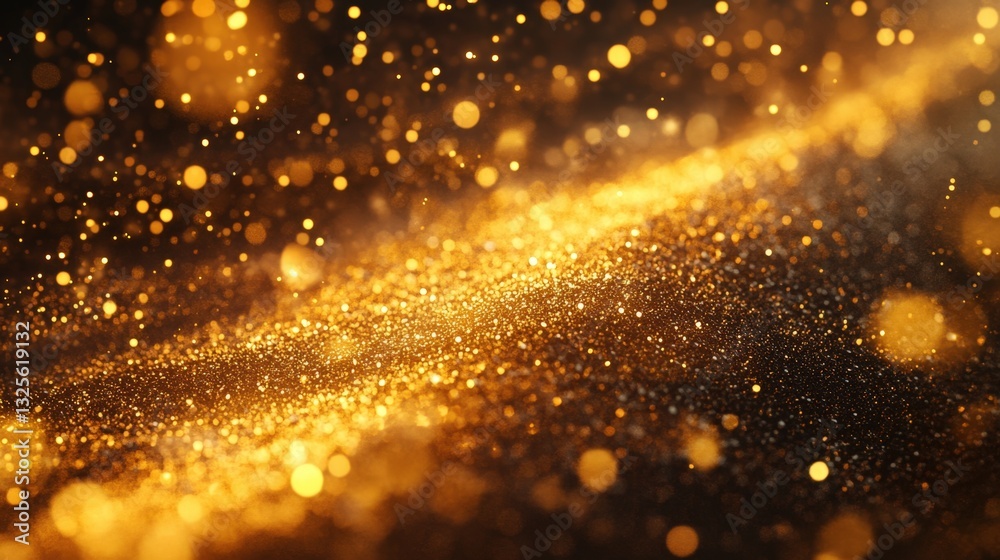 Fototapeta premium glittering golden bokeh lights creating an abstract background