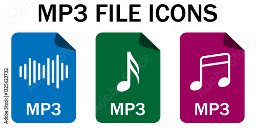 Vector icon of the MP3 file format