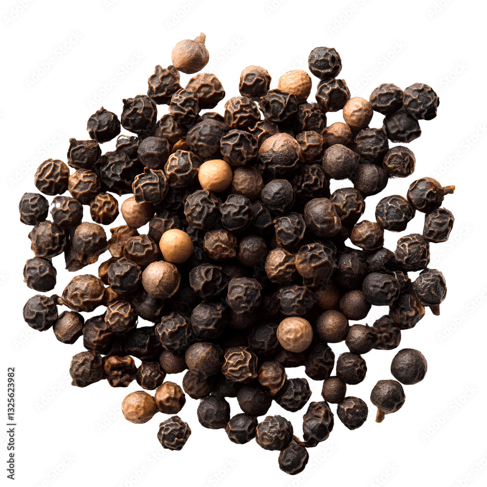 Obraz premium Black pepper, transparent background