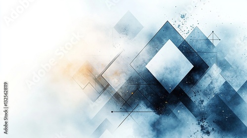 Abstract business technology concept, rectangle vector presentation design background or banner template.