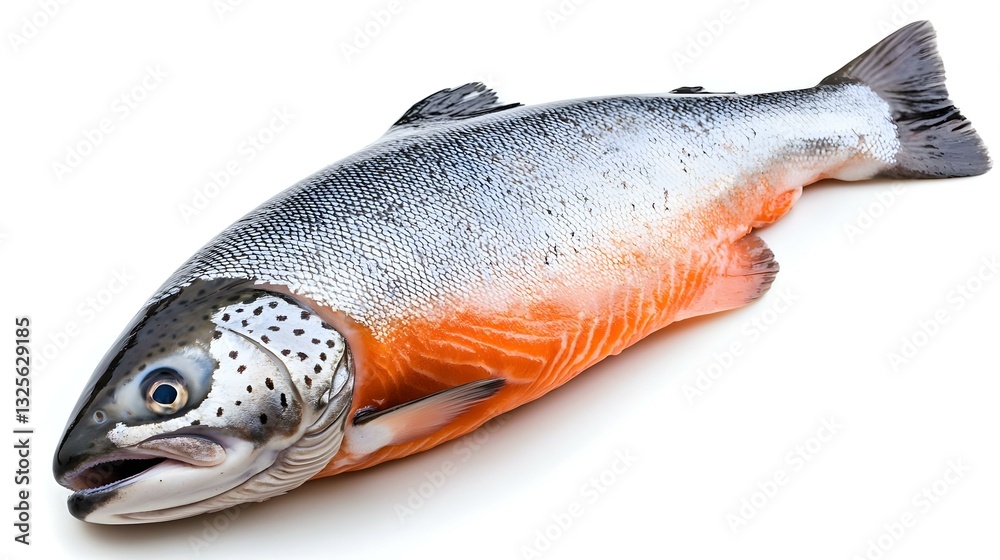 Fresh Salmon isolated on white background Fresh Salmon isolated on white background