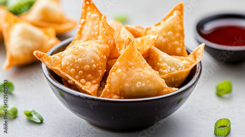 Crispy Samosas with Sauce: ...