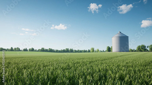 Agricultural Silo in Wheat ...