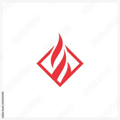 Flame Symbol Logo for Energy and Safety