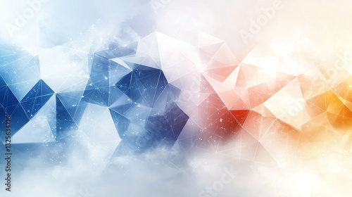 Abstract business technology concept, geometric shapes vector presentation design background or banner template.