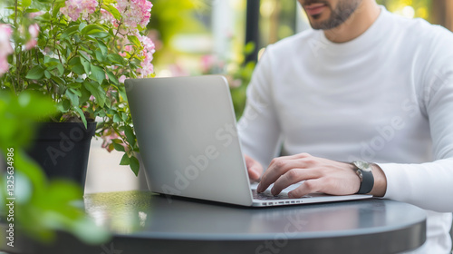 Man Working Outdoors: A mod...