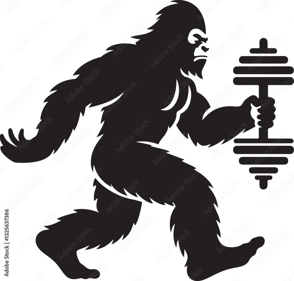 Obraz premium Bigfoot Gym Silhouettes – Fitness Bundle 