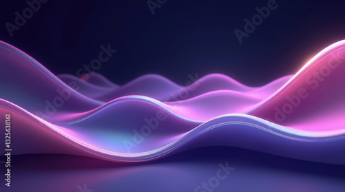 Elegant Liquid Purple Motion with Gradient Light