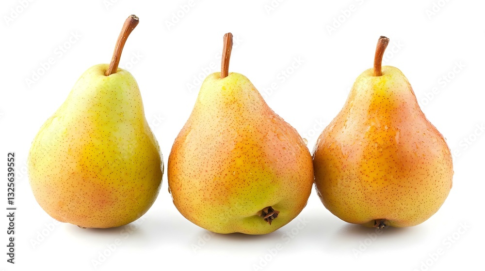 Three Pears Isolated on White Background Three Pears Isolated on White Background