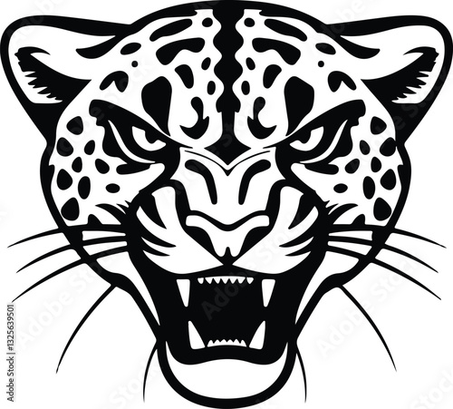 leopard head vector