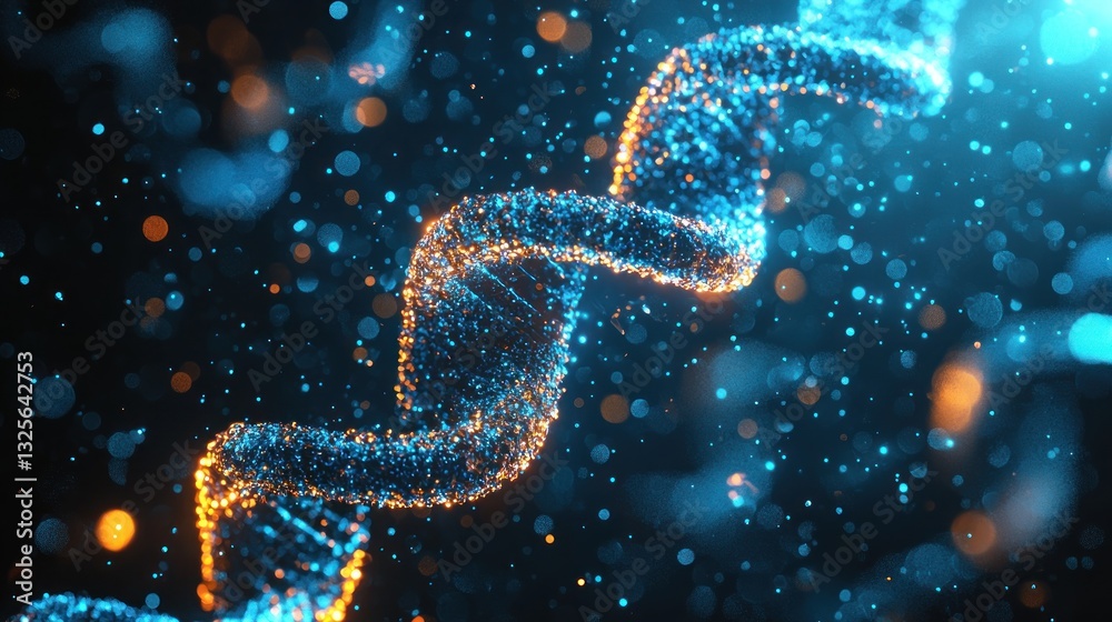 A digitally created abstract representation of deoxyribonucleic acid A digitally created abstract representation of deoxyribonucleic acid