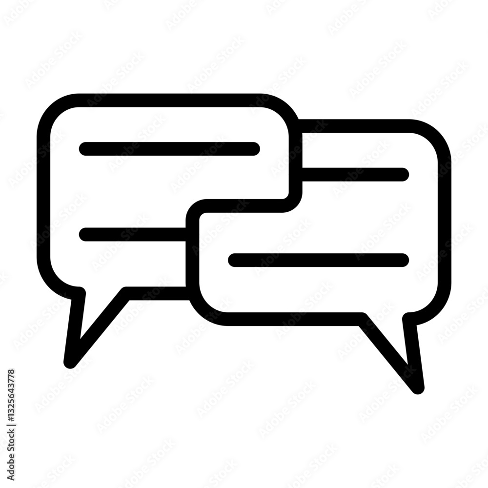 Chat Interface Vector Line Icon Design Chat Interface Vector Line Icon Design