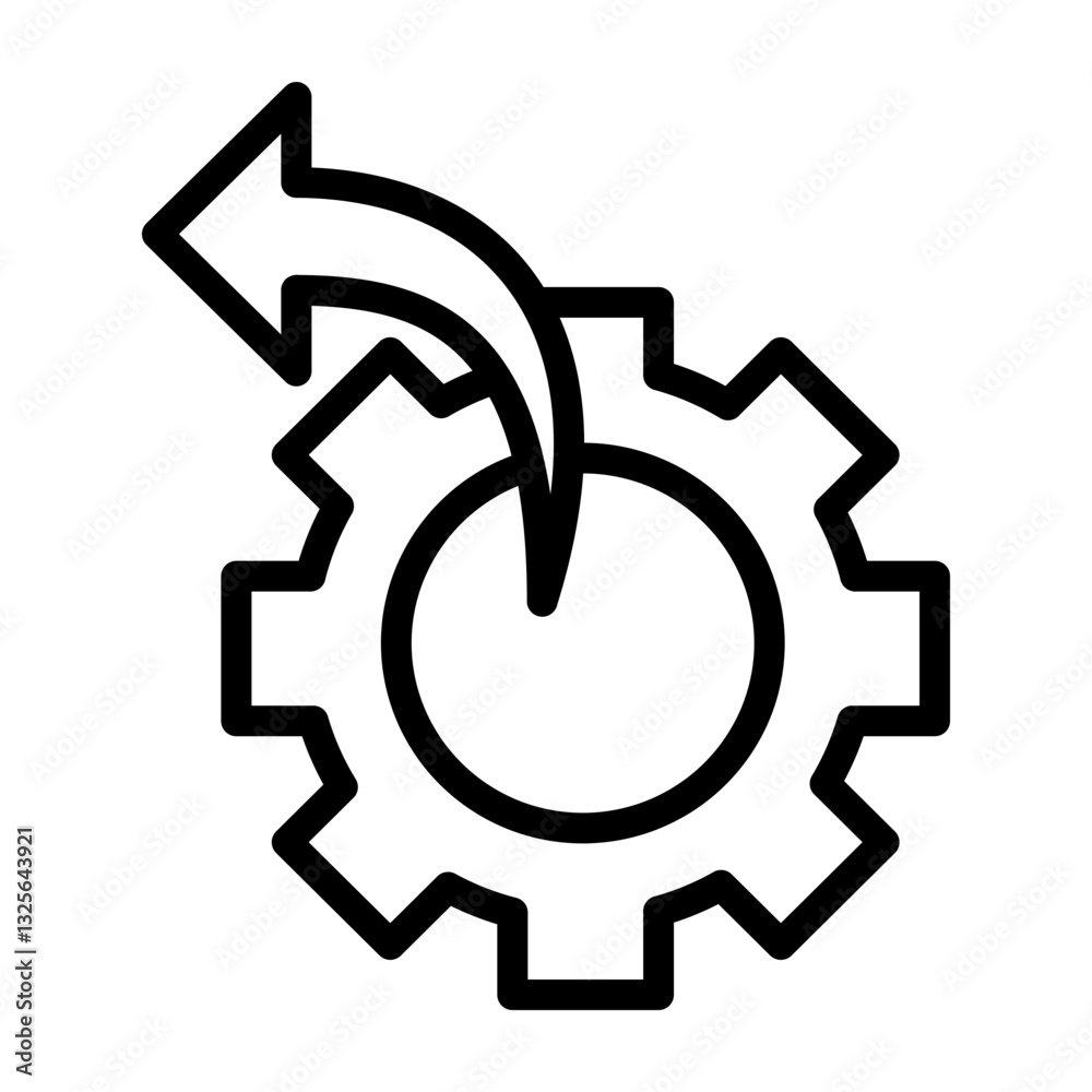 Automated Response Vector Line Icon Design Automated Response Vector Line Icon Design