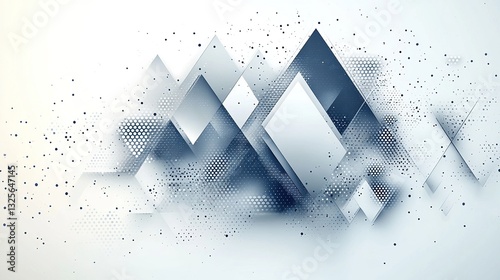 Abstract communication technology concept, vector presentation design background or banner template.