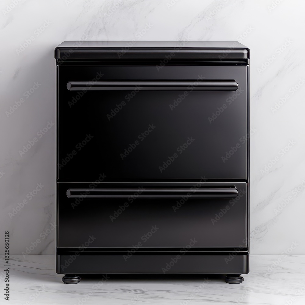 Modern Black Nightstand with Two Drawers for Bedroom Organization Modern Black Nightstand with Two Drawers for Bedroom Organization