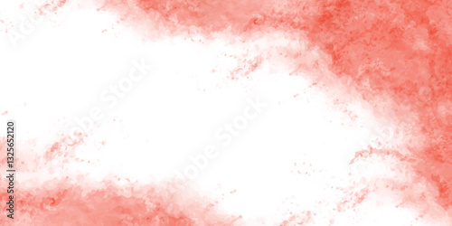 light red and white color paper background. Abstract Painted Illustration. Brush stroked painting. 