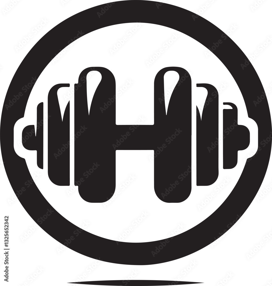 Fototapeta premium Gym Workout Fitness Vector Icons Set