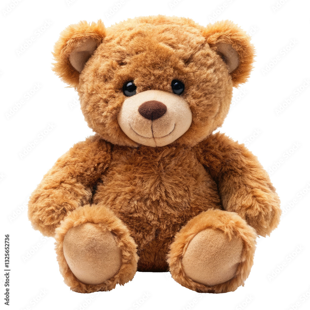 Obraz premium brown teddy bear isolated on transparent white background, clipping path