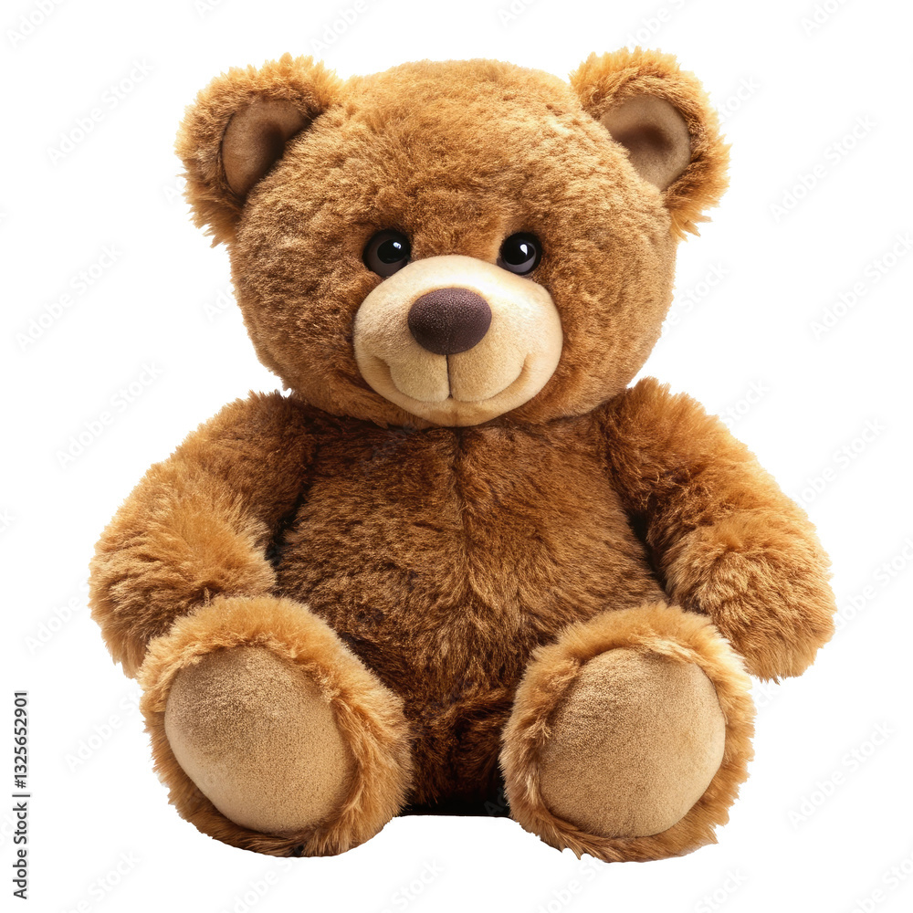 Fototapeta premium brown teddy bear isolated on transparent white background, clipping path