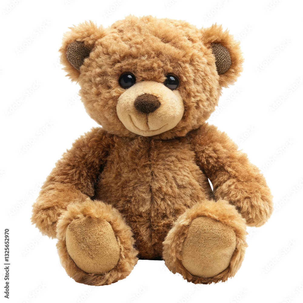 Fototapeta premium brown teddy bear isolated on transparent white background, clipping path