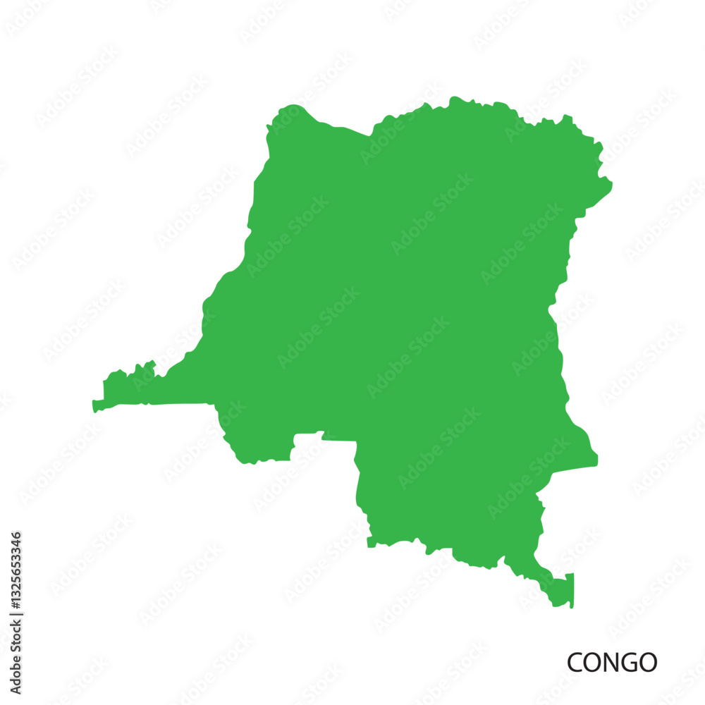 simple Congo map green simple Congo map green