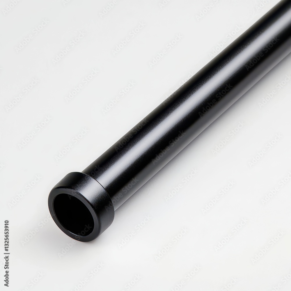 Black Metal Pipe with Smooth Finish and Circular End Cap Design Black Metal Pipe with Smooth Finish and Circular End Cap Design