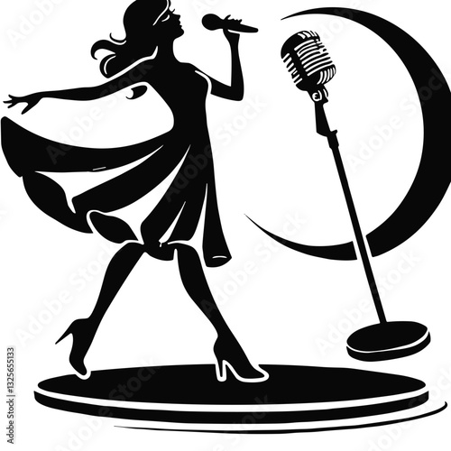Retro Singer Vector